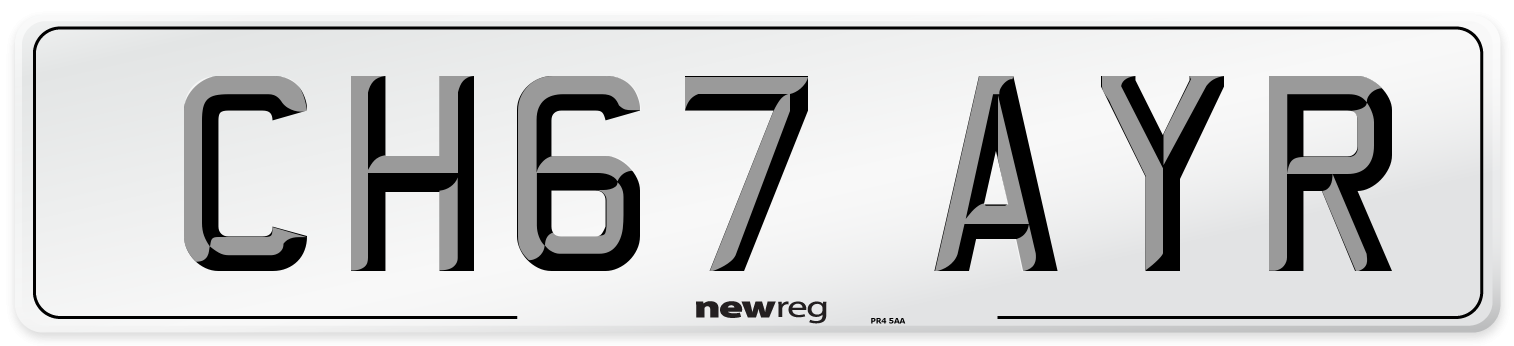 CH67 AYR Number Plate from New Reg